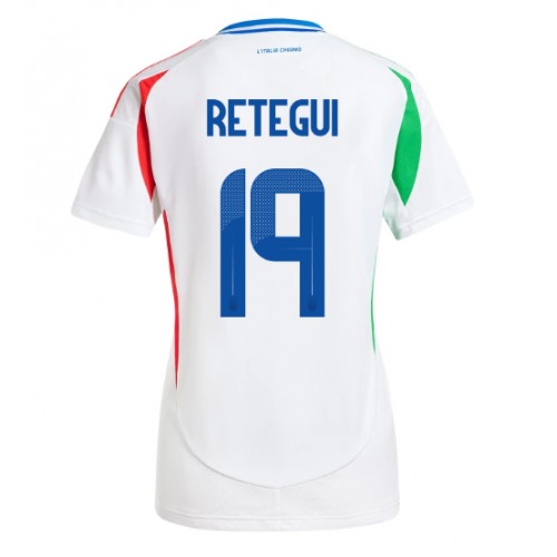 Fotballdrakt Dame Italia Mateo Retegui #19 Bortedrakt EM 2024 Kortermet